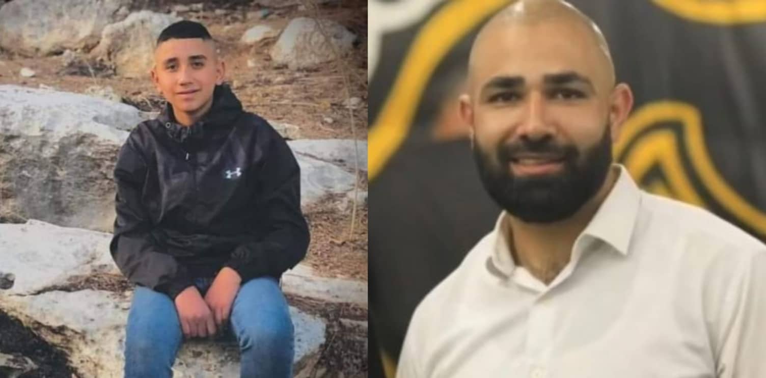 الشهيدان فاروق جميل حسن سلامة والطفل محمد سامر محمد خلوف